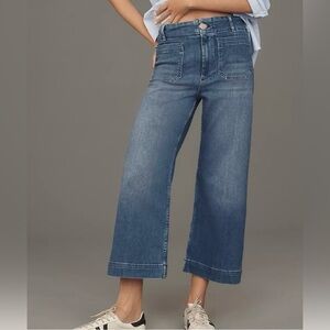 Maeve High Rise Wide Leg Jeans - Blue